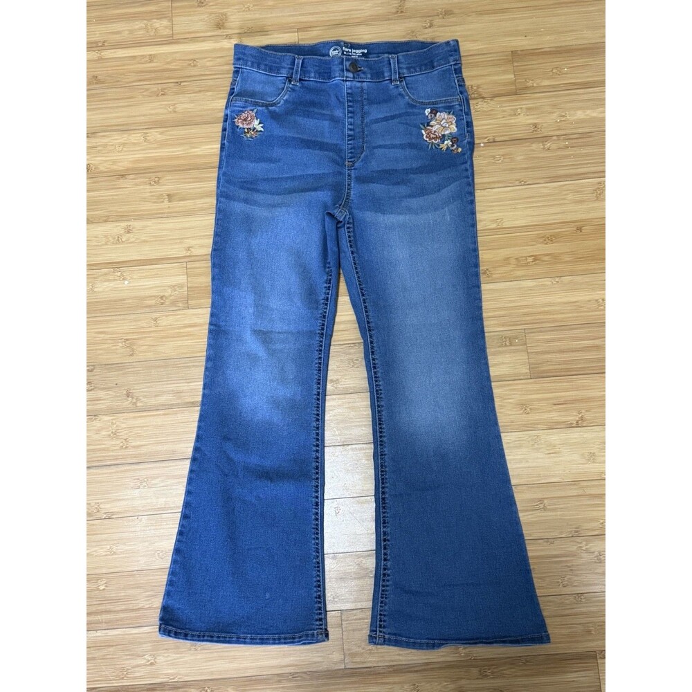 Wonder Nation girls’ flare jegging blue denim size XL (14–16)